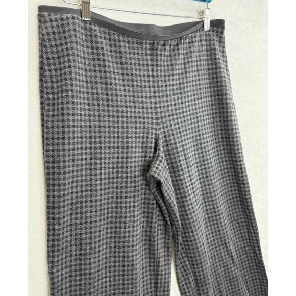 J. Jill Women's Plaid Ponte Full Length Pants Size Medium Gray Black Stretch - Picture 3 of 8